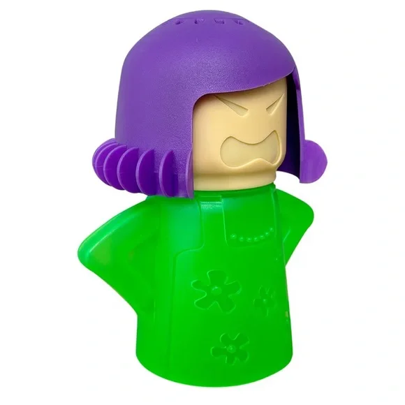 Green and Purple Angry Mama Microwave Cleaner - Picture 1 of 3